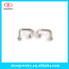 316L Surgical Steel Double Gem Lippy Loop Labret Free Lip Rings