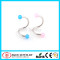 316L Surgical Steel Spiral Twister with UV Ball Spiral Lip Ring