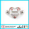 Heart Nipple Shield with Gems Nipple Piercing Jewelry