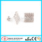 316L Surgical Steel Multi Paved Square Crystal Pronged Set Earring Stud