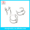 Steel Double Hoop Cartilage Clip On with Balls Ear Cartilage Piercing Jewelry