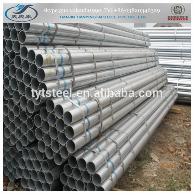 pre galvanized erw pipe for greenshouse in factory