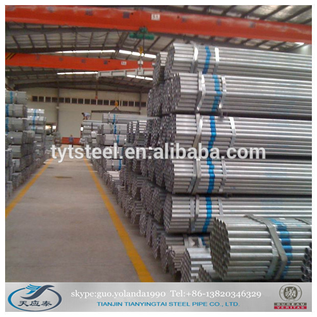 pre galvanized erw pipe in stock in factory