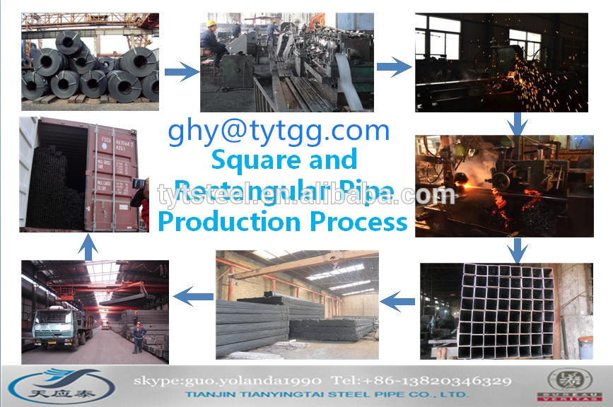 dimension for steel tube in mill