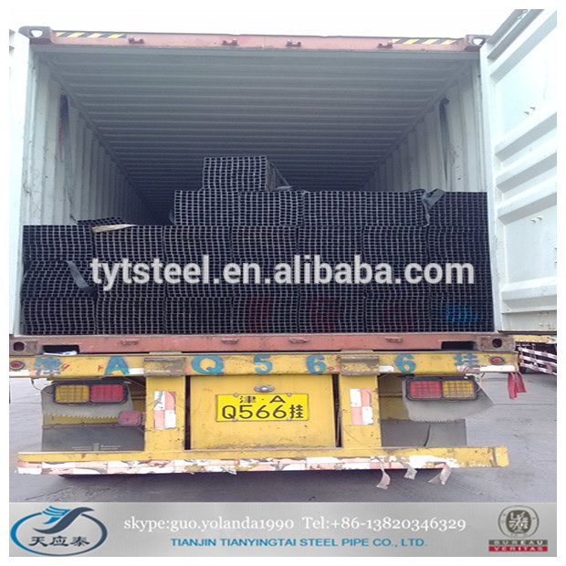 black welded rectangular steel pipe made in China