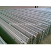Corrugated sheet steel beams for guardrail