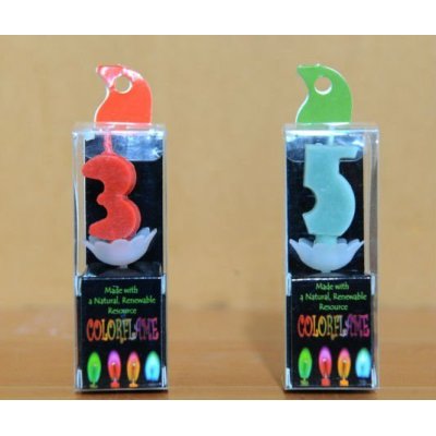 color flame letter candles