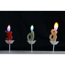 color flame number wholesale candle