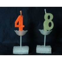 color flame number birthday candle