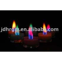 Color Flame Glass Tealight Candle