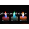 Color Flame clear cup tealight candle