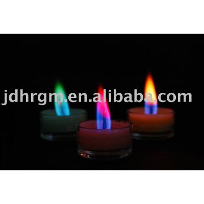 Color Flame Glass Tealight Candles