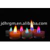 Color Flame Glass Tea Light Colorful Candles
