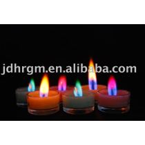 Color Flame Glass Tea Light Colorful Candles
