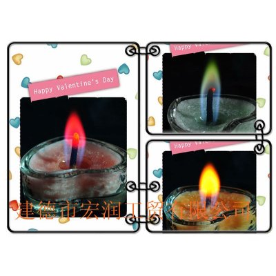 Color Flame Heart Shape Tea light Candle