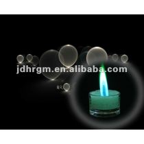 Color Flame green glass tea light candles