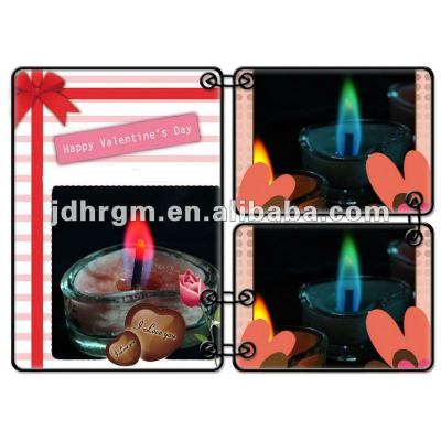 valentine's color flame candles
