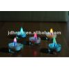colour flame round glass tealight candles