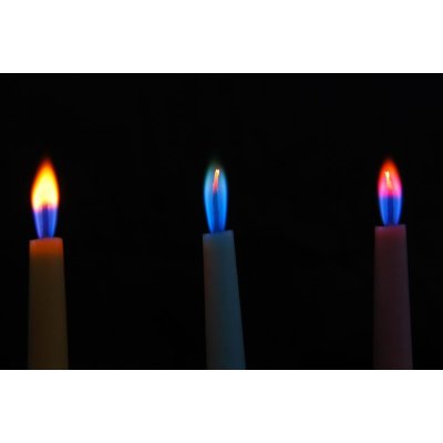 color flame tall pillar candles