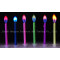 colored flame cake candles