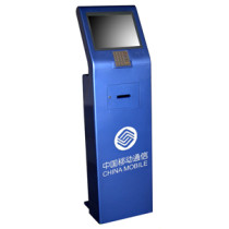 Q4 Touchscreen kiosk for queue management system with metal keypad and thermal printer