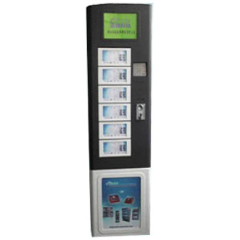 U21 recharge kiosk with display LCD, metal keypad and coin acceptor.