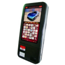 i2 Wall-mounted touchscreen kiosk with iphone outline