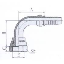 Hydraulic Metric Hose Fitting (20291)