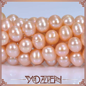 7-8mm peach/pink freshwater pearl strand