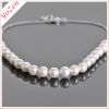 925 silver white freshwater gold long chain pearl necklace