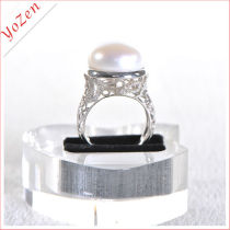 Charm nature white pearl ring designs