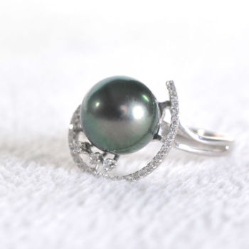 south sea black pearl wedding ring
