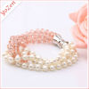 Charming white freshwater costume pearl bracelet