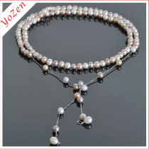 Multicolor charming stylish pearl chain necklace designs bridal