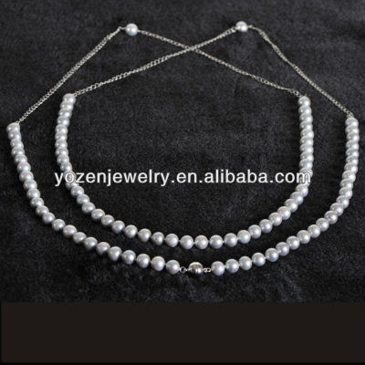white color charming stylish modern freshwater pearl necklace jewelry