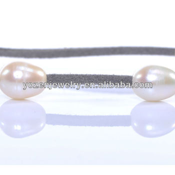 White near round freshwater pearl handmade necklace