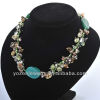 2013 new design 6-7mm near round freshwater ruby pearl necklace