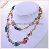Gold long chain pearl necklace for wholesale