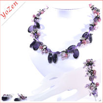 New design crystal and freshwater pearl jewelry set
