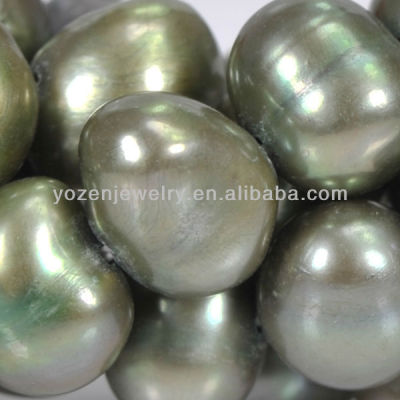 peacock green potato freshwater pearls pearls strands wholesale