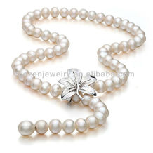 Nature white freshwater pearl charming necklace vners