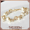 Charming white freshwater costume bracelet irregular pearls white infinity bracelet