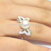 2012 design wholesale 8-9mm button freshwater pearl dubai wedding ring