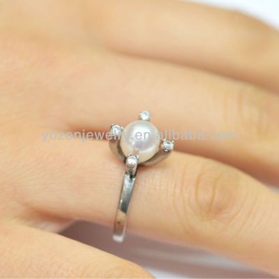 2012 design wholesale 8-9mm rice man pearl ring