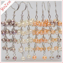 fashionable pearl earrings atural Color