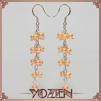Orange Freshwater Pearl Fashion Earrings earrings fashion 2013