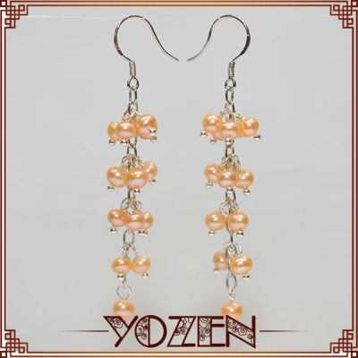 Orange Freshwater Pearl Fashion Earrings earrings fashion 2013