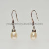 White color freshwater pearl fashion design hanging earring
