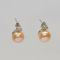 Light Orange Freshwater Pearl Stud Earrings
