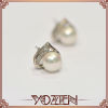 New Oblate Shape Freshwater Pearl Stud Earrings traditional pearl earring